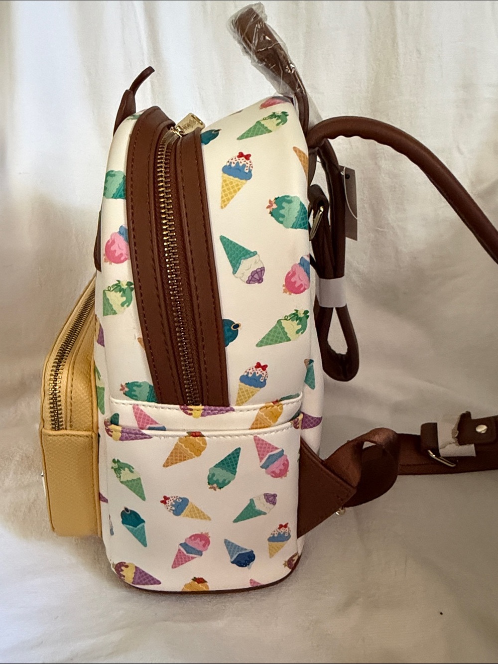 Disney Princess waffle ice creams Loungefly Backpack - NWT - Picture 2 of 4